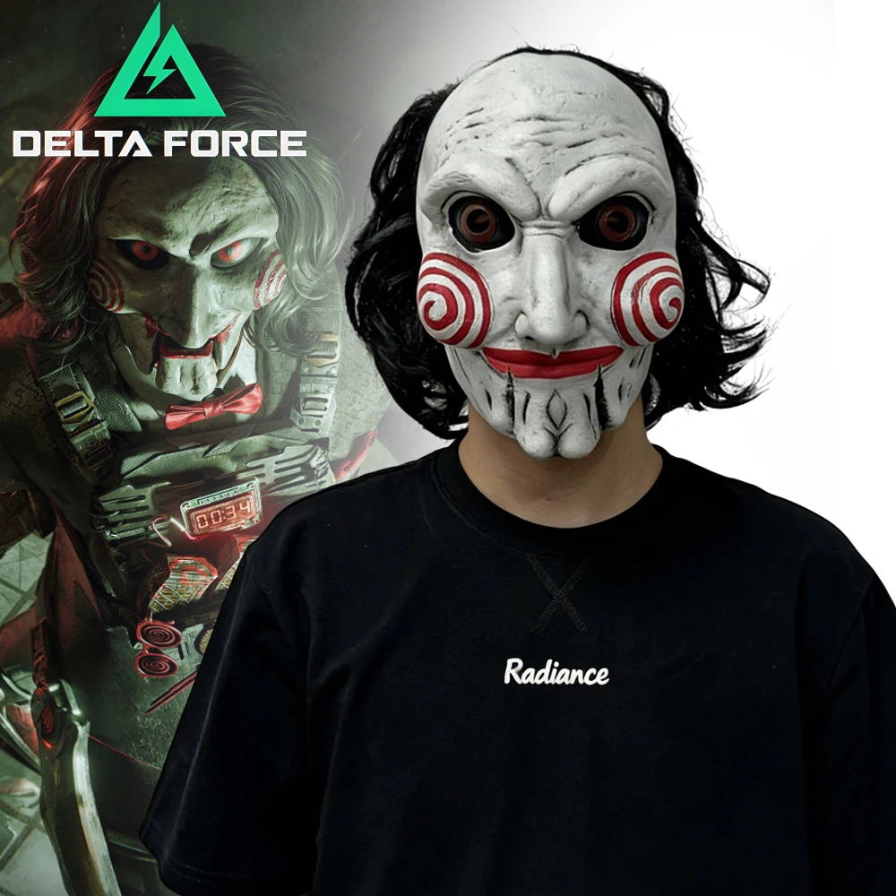 

Game Delta Force Kai Silva Cosplay Mask Billy Chainsaw Killer Adult Horror Full Face Helmet Halloween Carnival Costume Prop