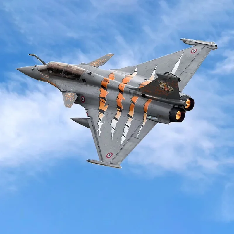 Fms 64mm Rafale V2 Simulation Model Electric Rc Avion Wing Span Fixed Wing Edf Directed Fan Remote-controlled Aircraft Model Toy