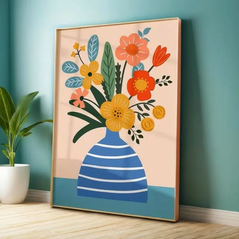 

Abstract Colored Floral Canvas Poster Picture Wall Art, Modern Living Room, Bedroom, Home Office Interior Home Decoration