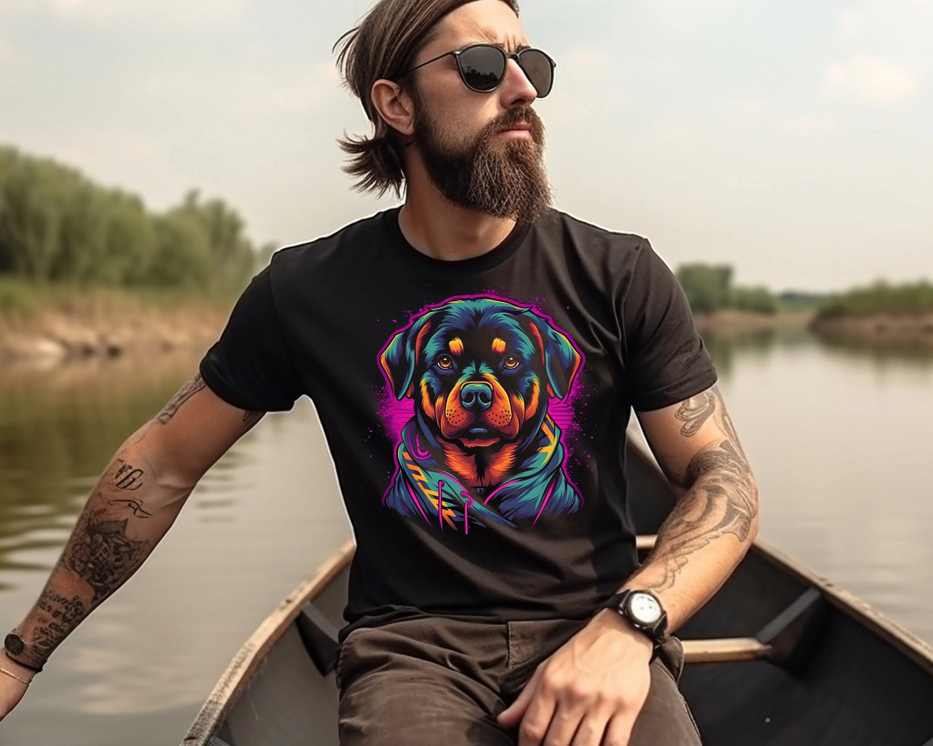

Rottweiler T Shirt Cool Streetwear In A Dog Owner
