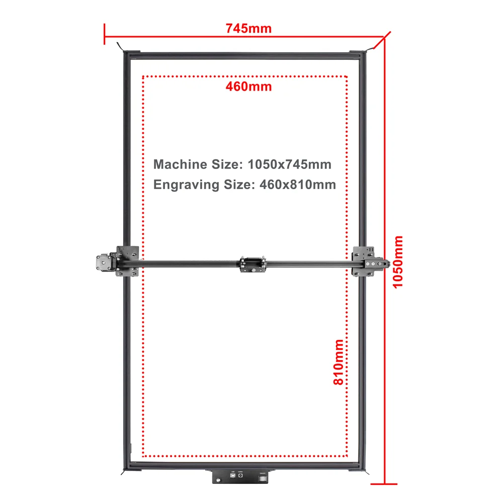 CNC Laser Cutter Engraver with 10W Laser Module Lazer Cutting Engraving Machine for Wood Router Woodworking Tools Full Metal DIY