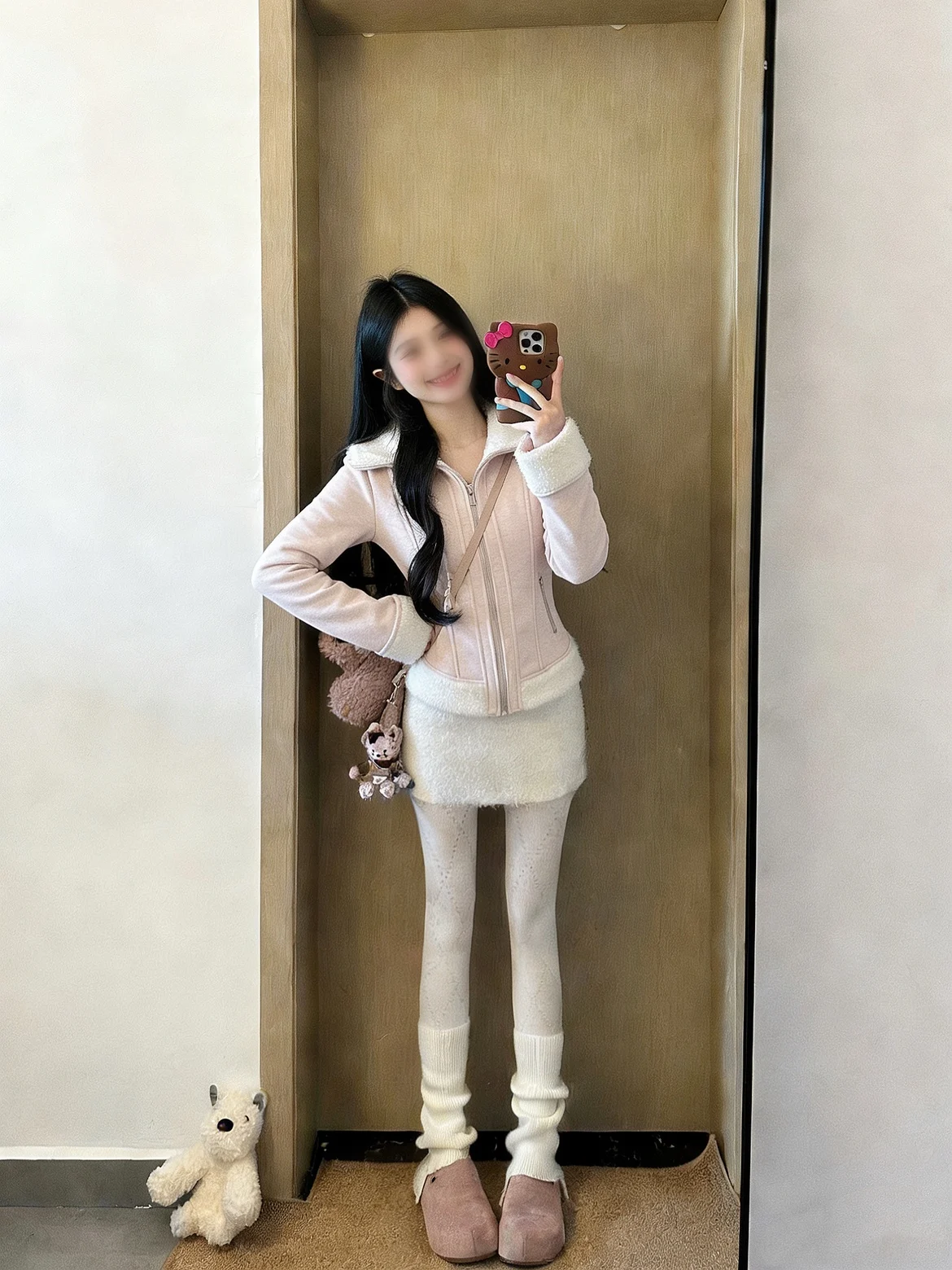 

Утепленная двусторонняя флисовая куртка-жакет Slim Fit с длинными рукавами на молнии, вязаная, мягкая, с круглым вырезом, для женщин.