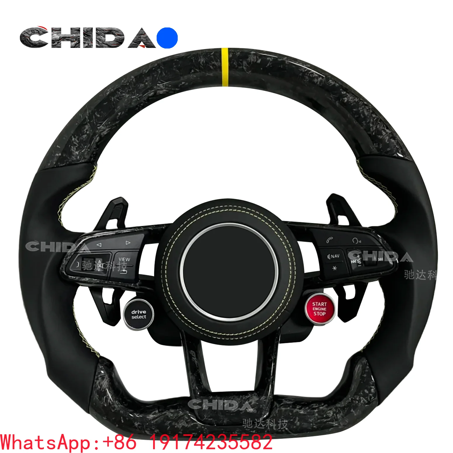 

Custom Forged Carbon Fibre Dual Button Steering Wheel for Au-dis A3 A4 A5 A6 C7 C8 Q3 Q5 Q7 4L SQ5 SQ8 TTRS Q6 B8 B9 S4 RS6 C7