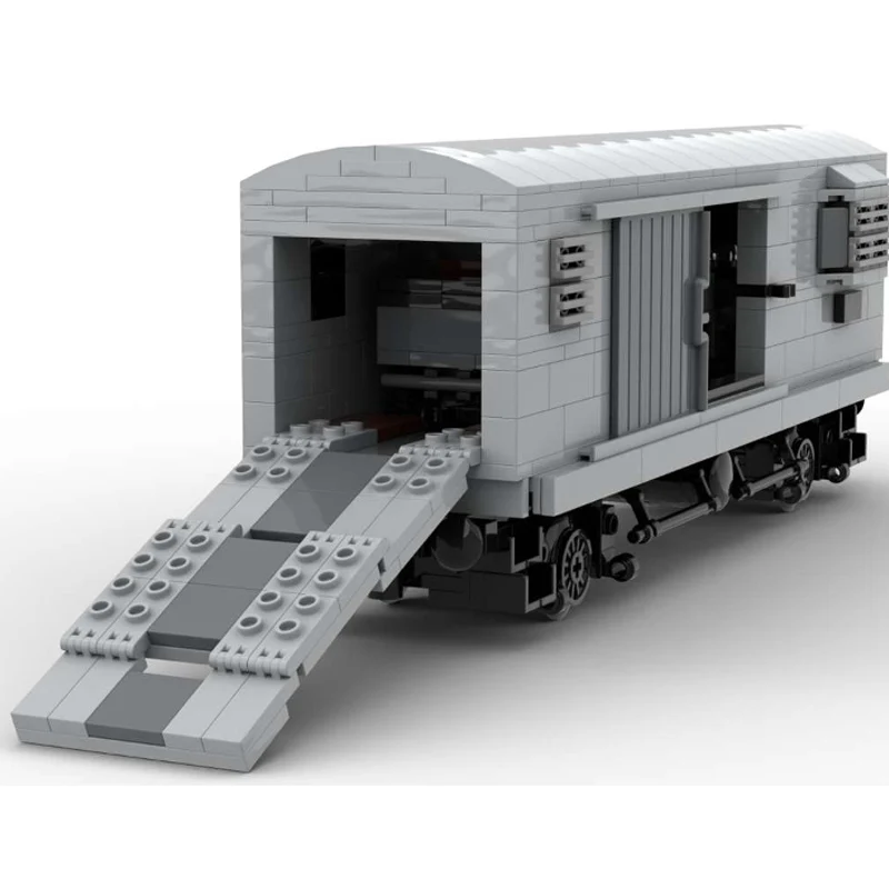 Modelo de Carro Urbano MOC, Blocos de Construção, Trem Blindado BP42, Tecnologia Modular, Brinquedos para Crianças, Presentes de Férias, Conjunto de Montagem