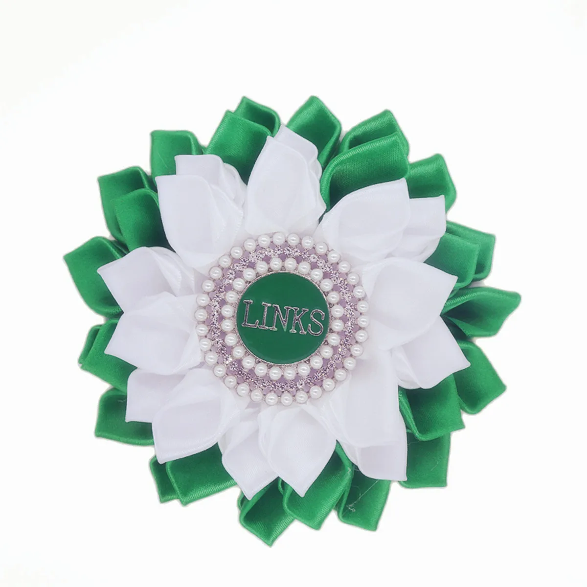 Members Gifts Customized White Green Volunteer Service Organizations African The Links Incorporated Brooch For Women