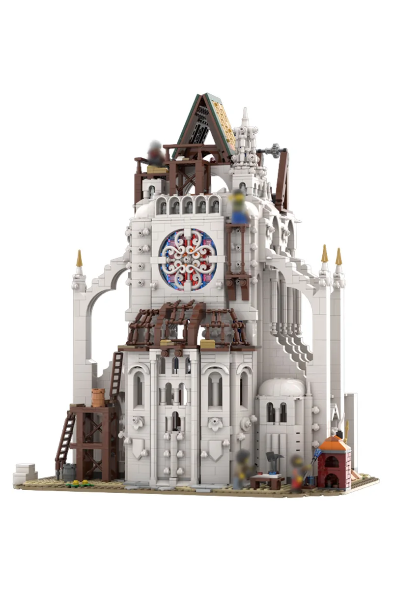 MOC – blocs de Construction de chantier de Construction médiéval, modèle modulaire, briques à assembler, jouets, cadeaux d'anniversaire pour enfants