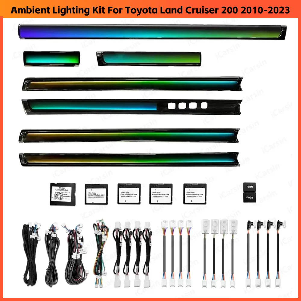 

Upgrade Led Car Interior Ambient Light for Toyota Land Cruiser 200 2010-2023 With Memory Seat Buttons Strip Accessories