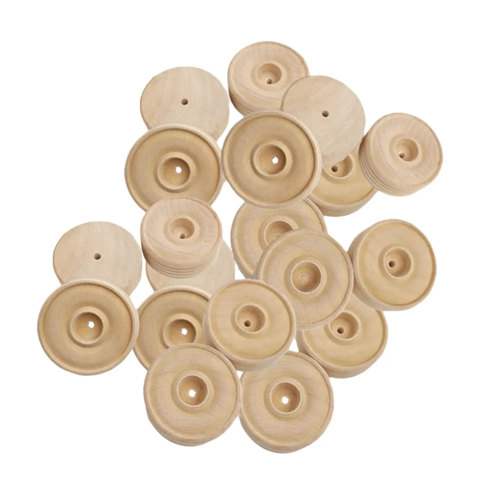 

Unfinshed Treaded Crafts Toy DIY Accessories Mini Wooden Wheels Children’s Toys