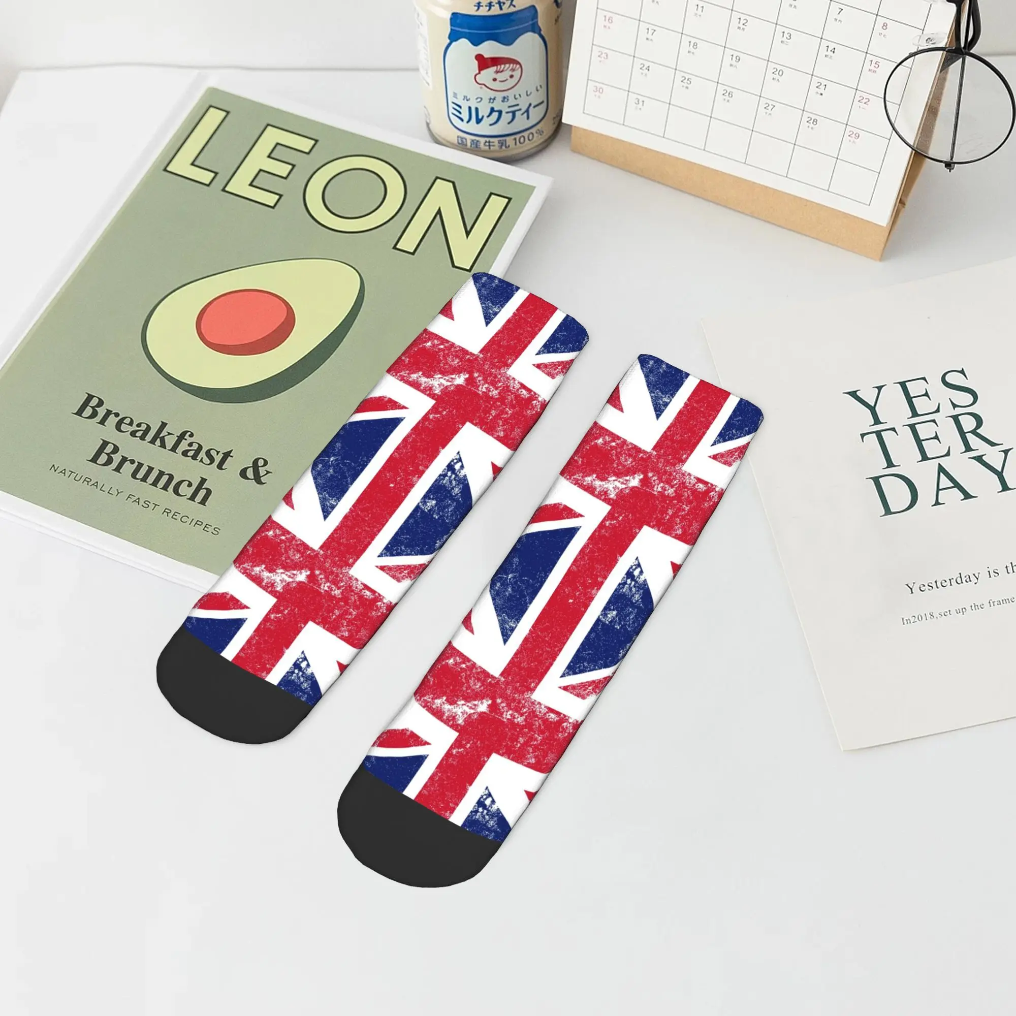 Calzini con bandiera Union Jack in difficoltà per tutte le stagioni Calzini super morbidi Harajuku Calze alla moda per uomo Donna Regali di Natale