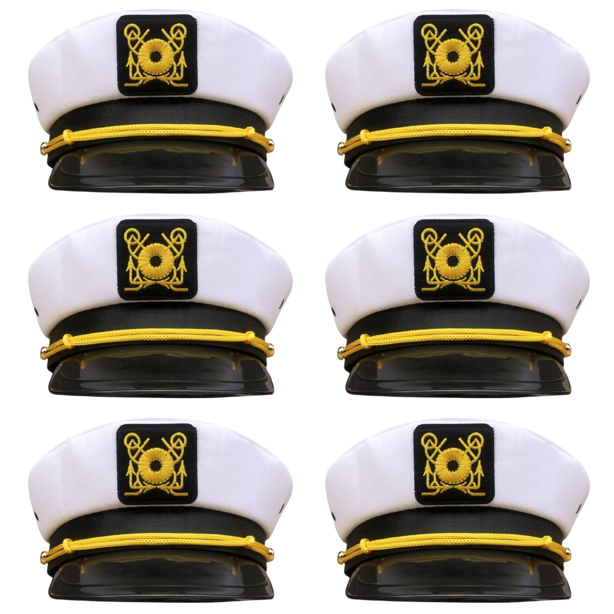 HongLuan – chapeau de capitaine de Cosplay blanc réglable, costume pour la plage, la femme d'halloween, accessoires de Festivals Rave et casquettes de fête pour hommes