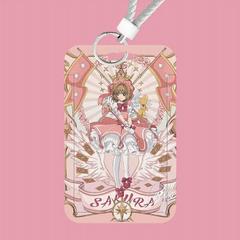 Cartoon Anime Card Captor Sakura Credit Key Holder Keychain Student Card Cover Bank ID Key Case Mini Card X395