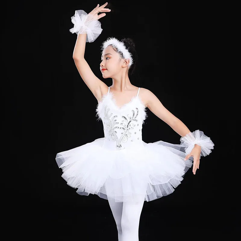 Ballet Skirts White Professional Ballet Tutu Pancake Tutu Girls Children Swan Dance Costume Ballerina Party Dress Adult Women