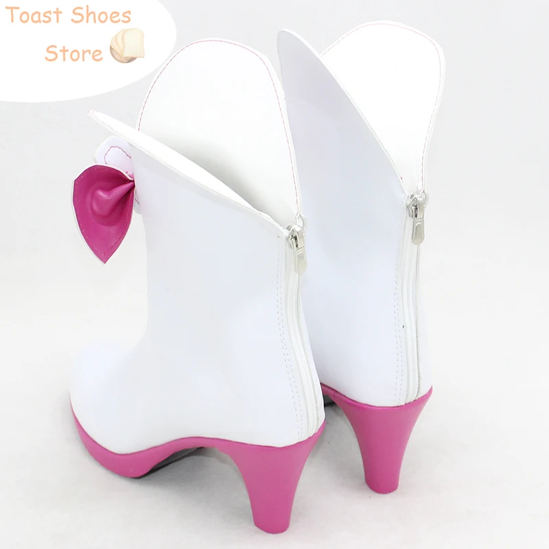 KiraKira Cure Flora Cosplay Shoes Halloween Carnival Boots PU Leather Shoes Cosplay Prop Costume Prop