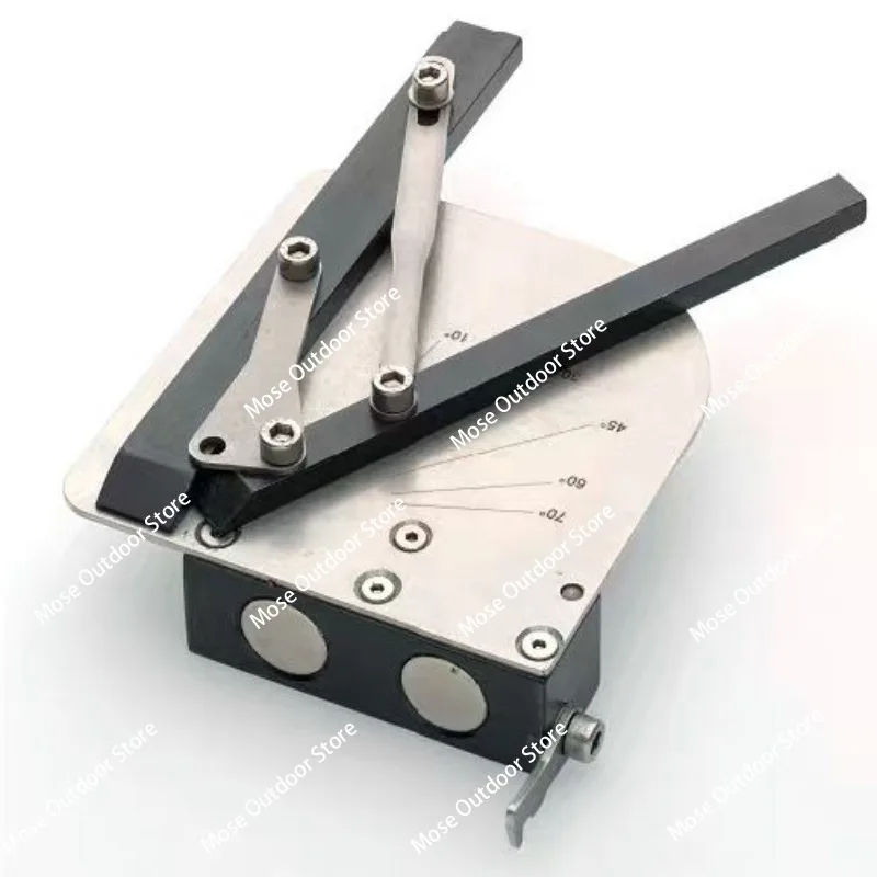 

Auxiliary tool for sheet metal bending Press brake front support magnetic angle positioning artifact