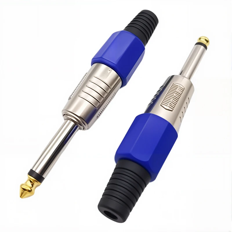 Mono/Stereo Microphone Plug 6.35mm Male Plug Female Audio Jack Connector