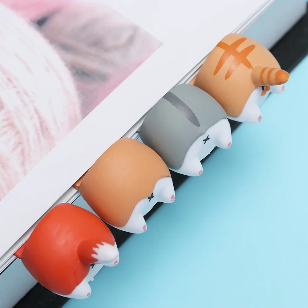 1Pc Cute Cartoon Animal Corgi Bookmarks Cat Hamster Book Marks Kids Student Gift Novelty Stationery Office School Supplies Zb