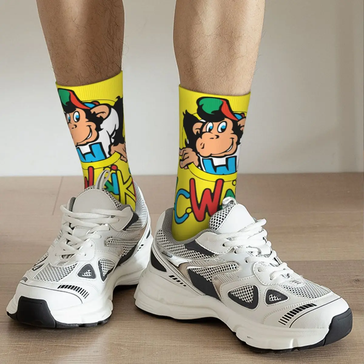 3D printing cosy Unisex Socks,Hip Hop Lc Waikiki Monkey Essential Interesting Four Seasons Socks image 6