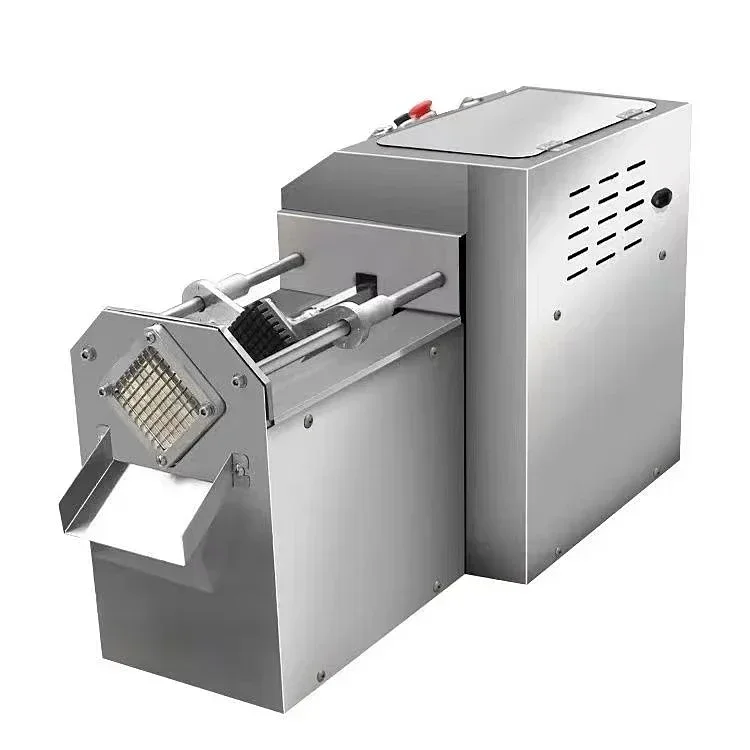 Máquina cortadora automática comercial de cubitos de verduras y patatas fritas para zanahorias, herramienta de preparación de alimentos de cocina