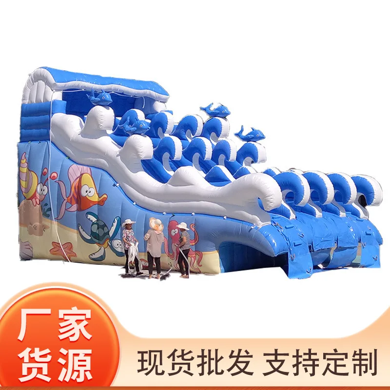 Customized manufacturer wholesale inflatable pool slide outdoor mobile water park bracket pool castle combination children's pla