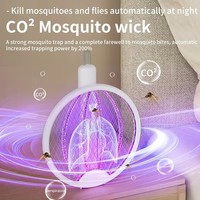 Foldable Electric Mosquito Killer Fly Swatter Trap USB Rechargeable Mosquito Racket Insect Killer UV Light Bug Zapper Figurines