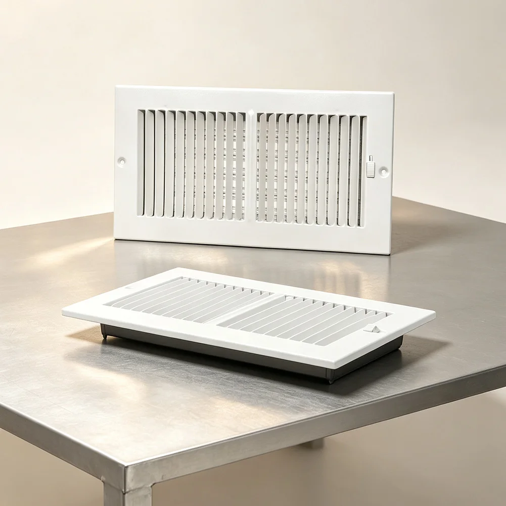 Blinds Vent Cover in Iron with 2-Way Air Direction - 35x19.7cm Size for HVAC Systems on For Walls and Ceilings