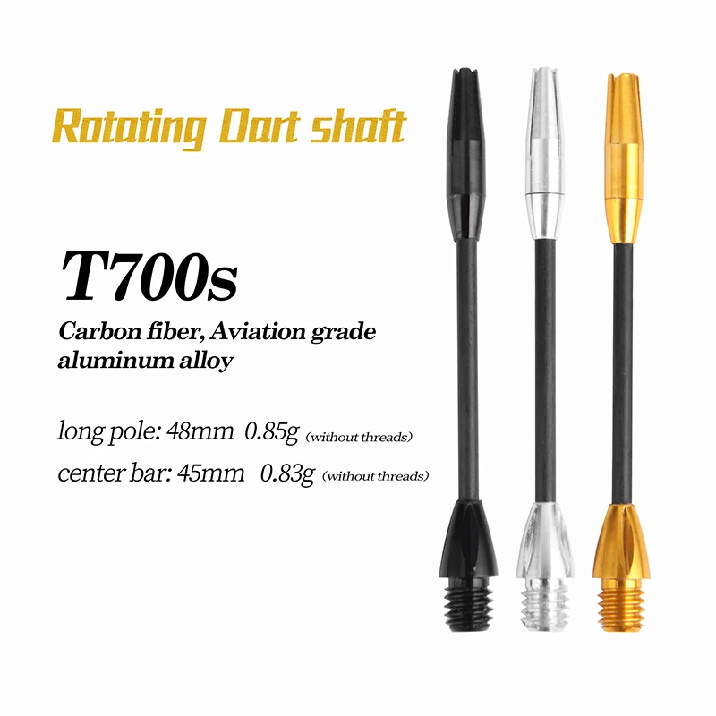 BCsports T700s Carbon Fiber Spinning Dart ShaftAerospace Grade Aluminum Long ShaftMedium Shaft0.85g/0.83gProfessional Shafts