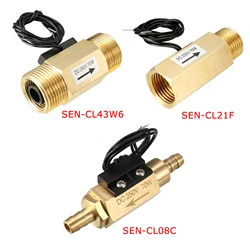 1PCS DC250V 70W Water Flow Sensor G1/2 or G3/4 Hall Effect Liquid Sensor Switch Meter 2.5-30L/min 1.2-12L/min Brass Tone