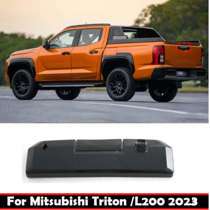 

Mitsubishi Triton /L200 2023-2024Car Styling ABS Carbon Fiber Rear Tailgate Door Handle Bowl Catch Cover Trim Molding Garnish