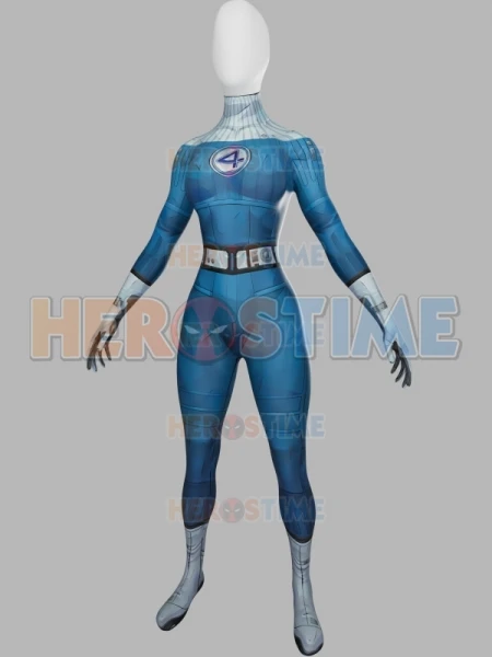 

Halloween Rivals Invisible Woman Movie Spandex 3D Print Woman Cosplay Costumes Halloween Zentai Bodysuit