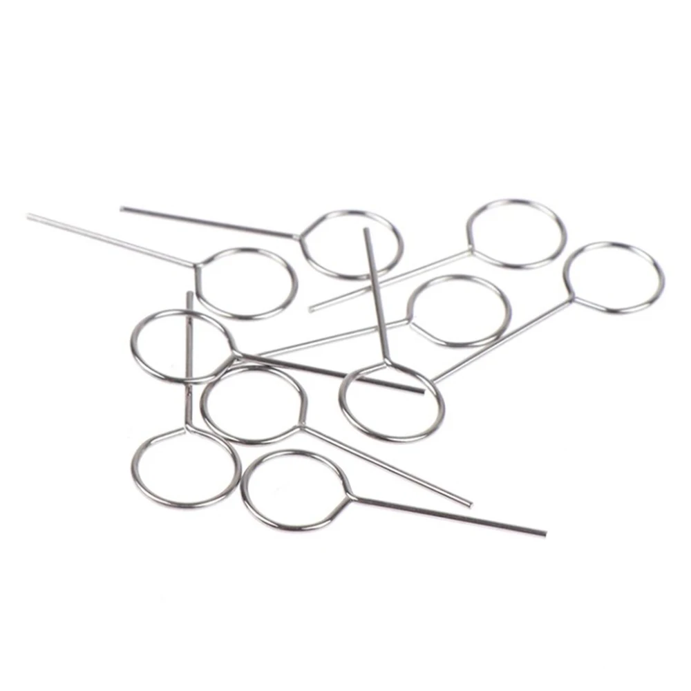 10pcs/pack Smartphone Pin Ejecting Mobile Phone Removal Card Pin Sim Card Tray Ejector Eject Pin Card Needle