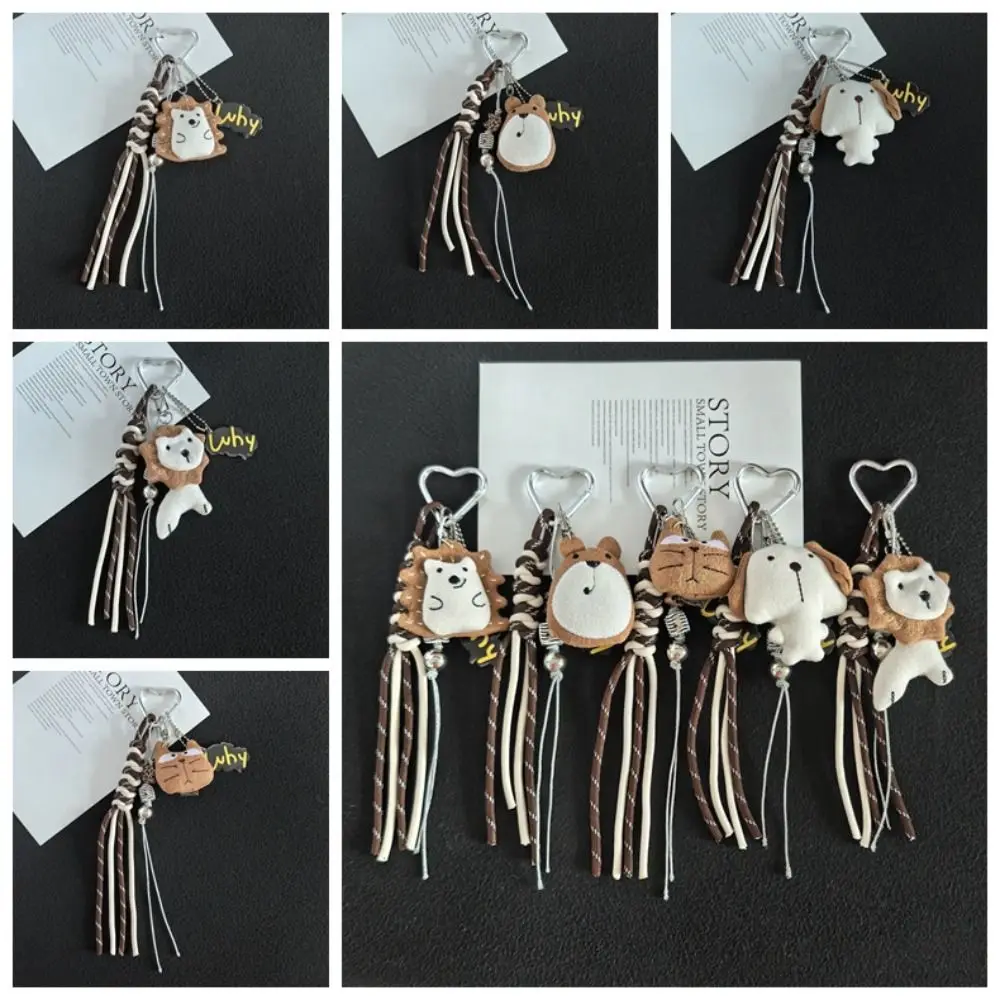 

PP Cotton Puppy Bag Pendant Soft Collection Little Animals Doll Pendant Cartoon Fluffy Plush Doll Keychain Kids Gifts