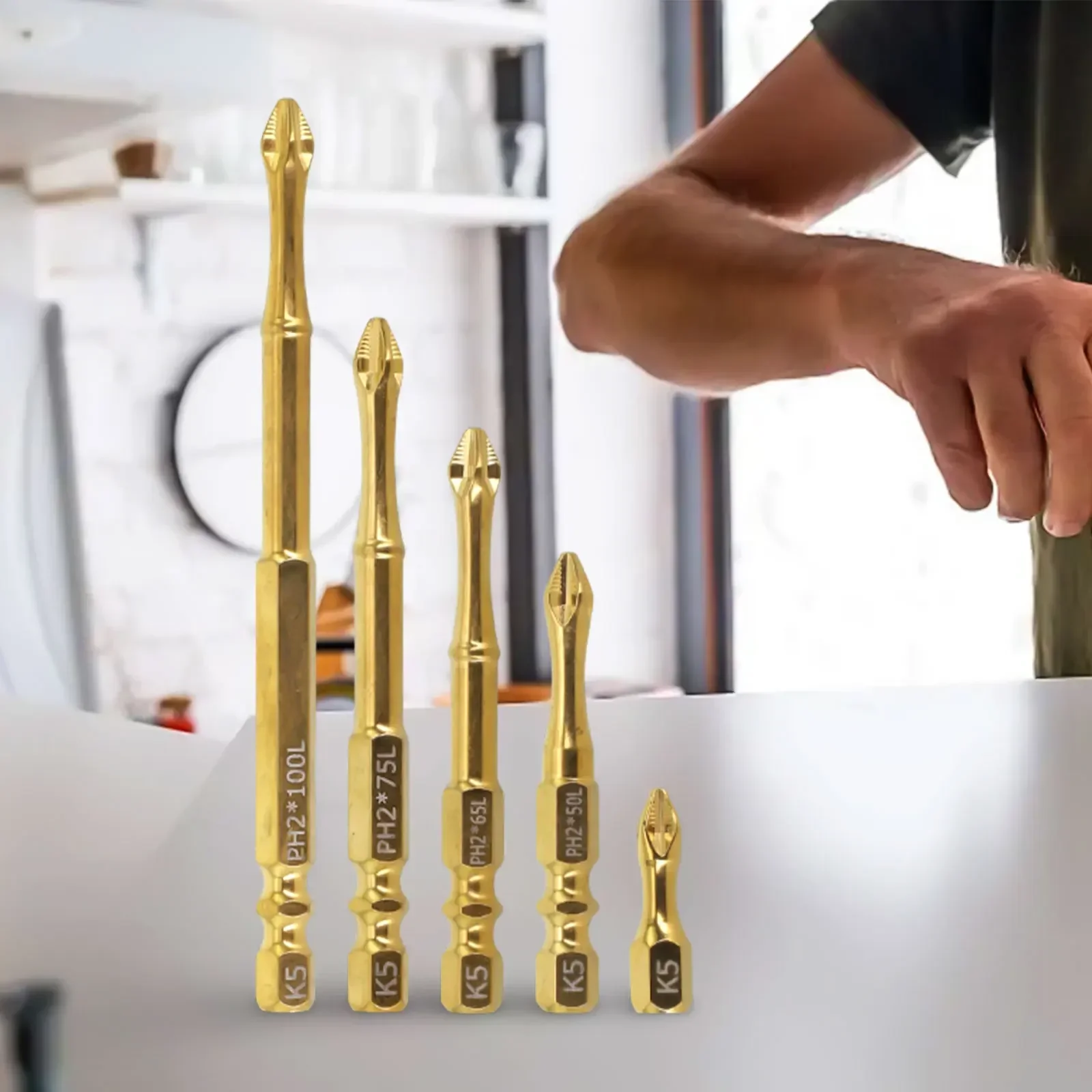 Cross Screwdriver Hardness Industrial Grade Design K Alloy Steel Wear Resistant High Density Anti Slip Teeth Anti Slip Teeth