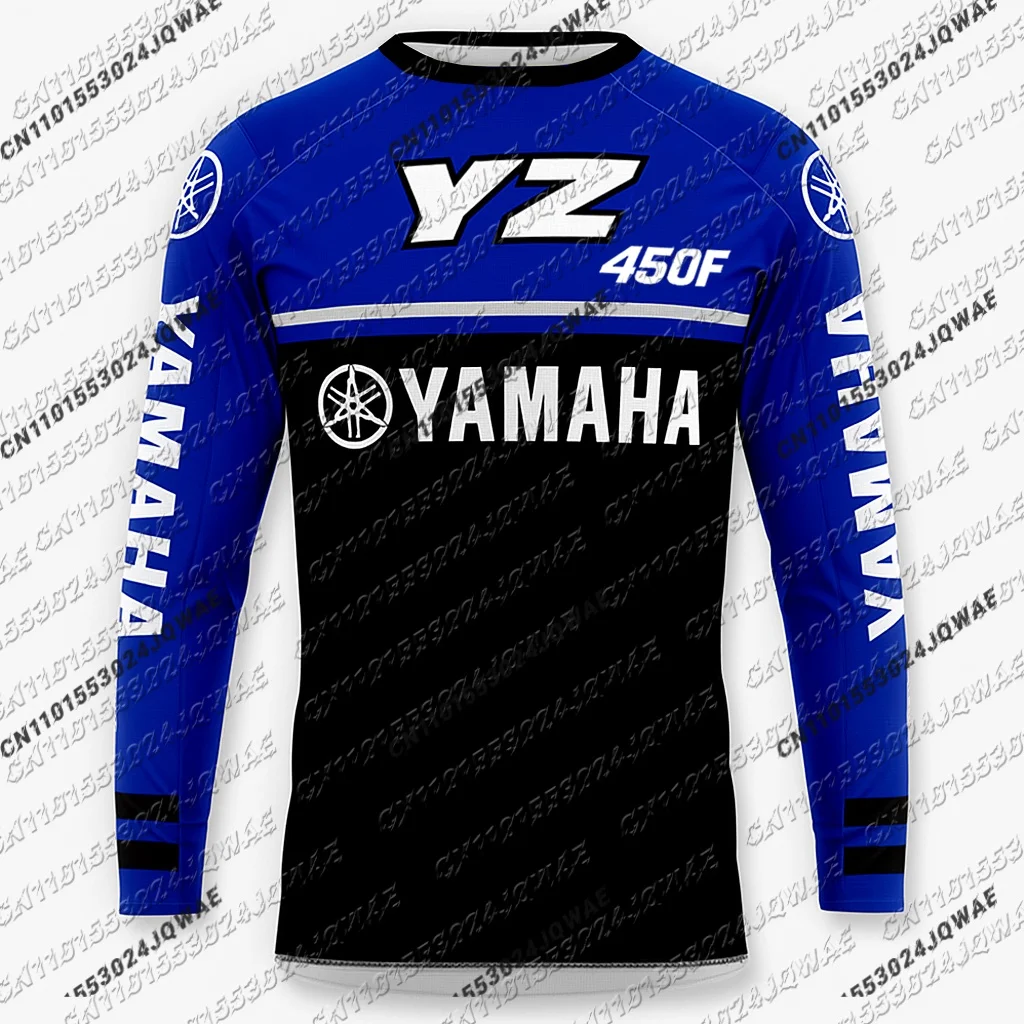 

Новинка Yamaha 2026, супер мотоциклетный трикотаж для гонок по бездорожью, мужская и женская спортивная повседневная дышащая футболка большого размера с длинными рукавами