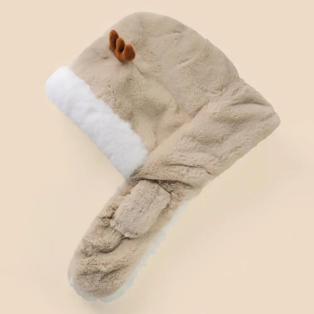 

Baby Hat Children Headwear Cozy Antler Decorated Children's Winter Hat with Scarf Plush Windproof Outdoor Wear for Kids Warm