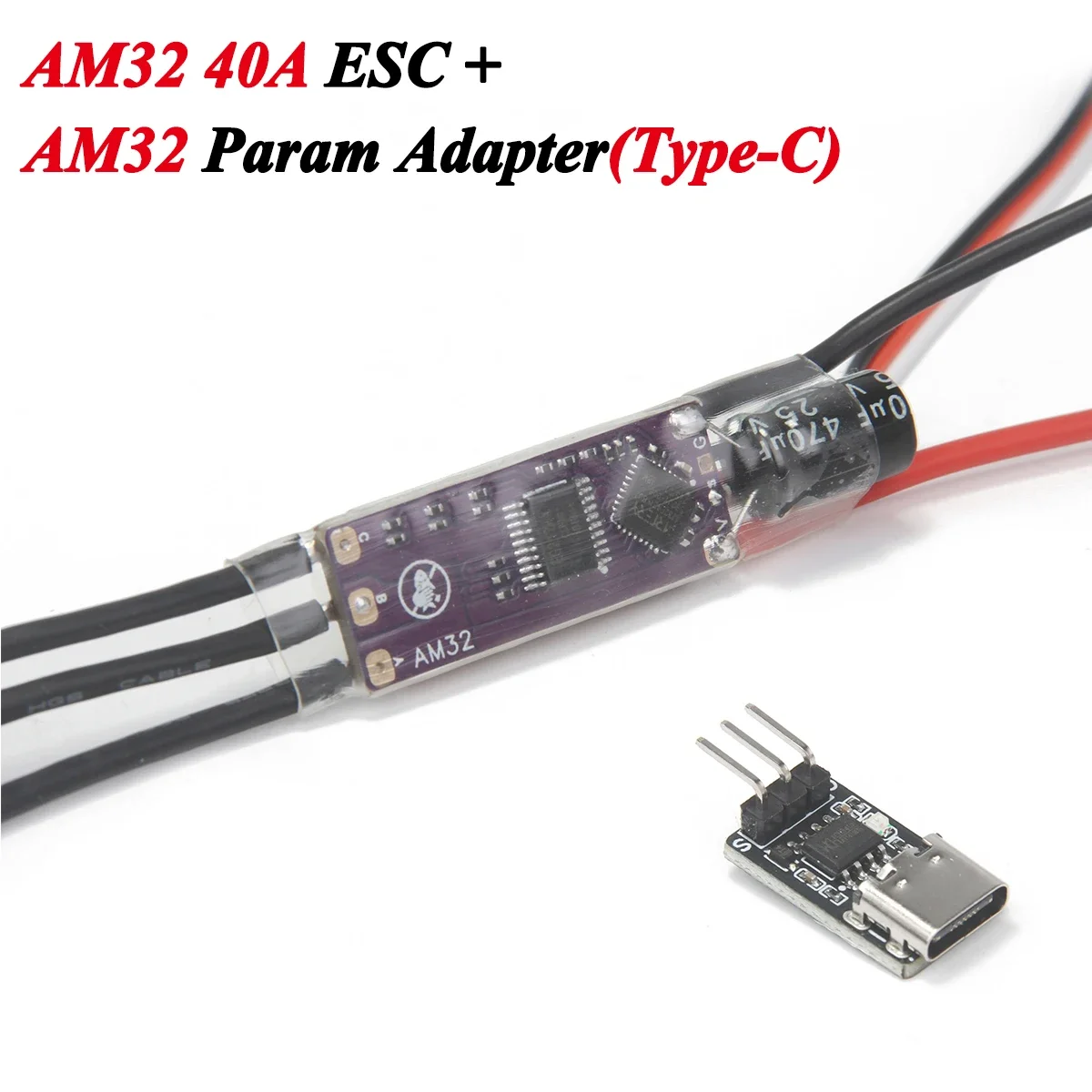 AM32 40A 65A ESC 32-bit Speed Controller Signaalkabel Ondersteuning PWM/DSHOT/Sinus Param Richter voor FPV Racing Drone RC Auto Crawler