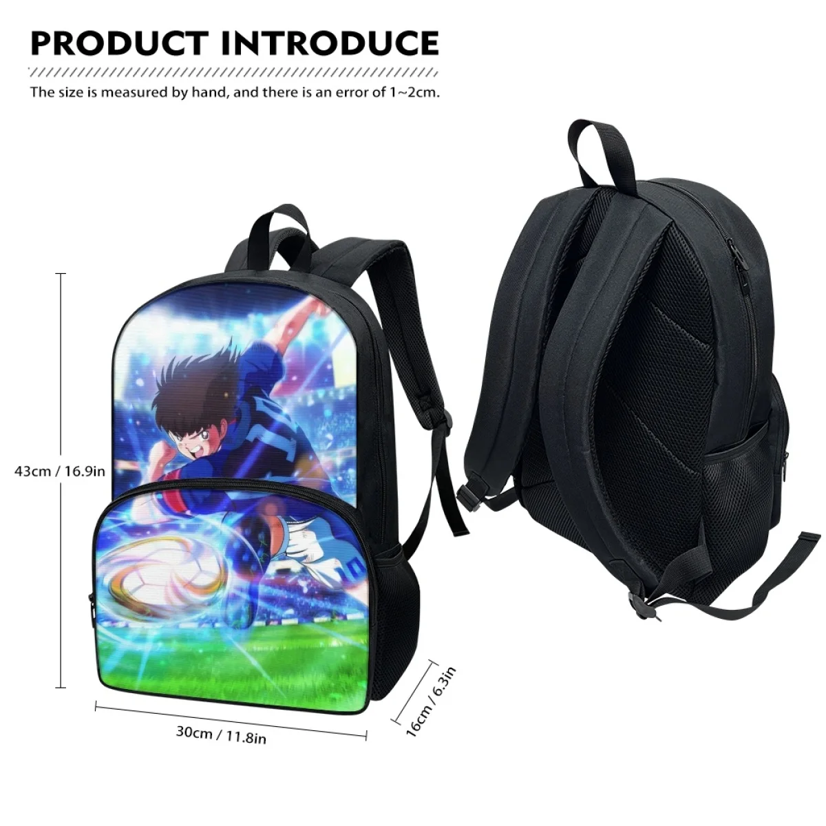 FORUDESIGNS Student School Bags Captain Tsubasa Anime Print Teenagers School Backpacks Fashion Preppy Rucksack Travel Outdoor