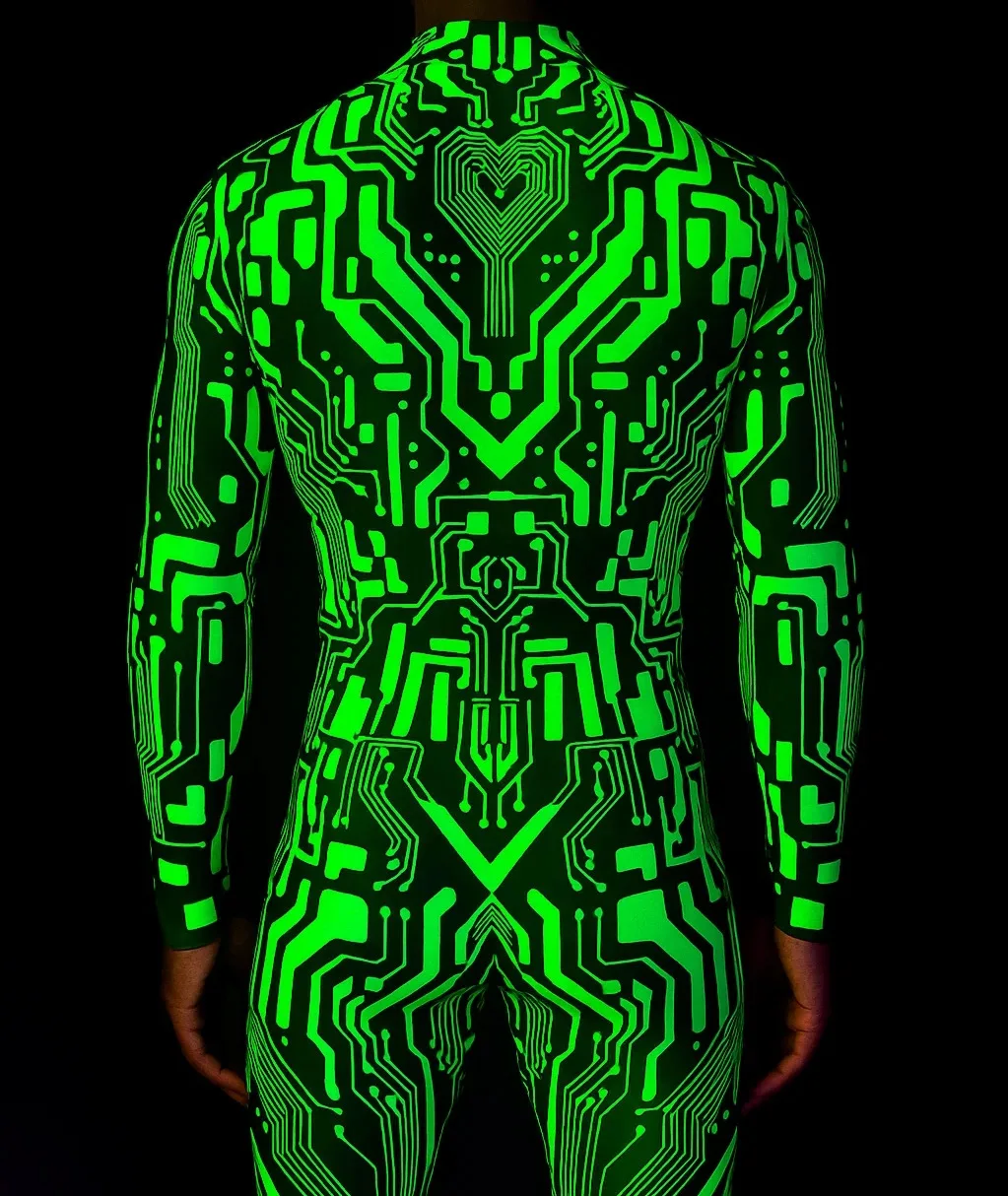 Herren Halloween Cyberpunk Jumpsuit 3D Digitaldruck Roboter Zentai Erwachsenen Cosplay Catsuit Bodysuit Karneval Rennrad Kostüm – Detail 5