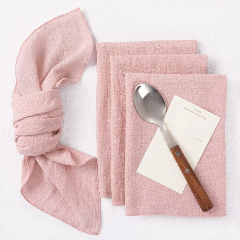 70Pcs Cotton Cloth Napkins 30x30cm Reusable Lock Edge Napkins For Baby Shower Christmas Wedding Party Table Decoration Wholesale