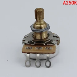 1 Piece GUYKER A250K Brass Split /A500K Brass Long Shaft Potentiometer For Electric Guitar Bass