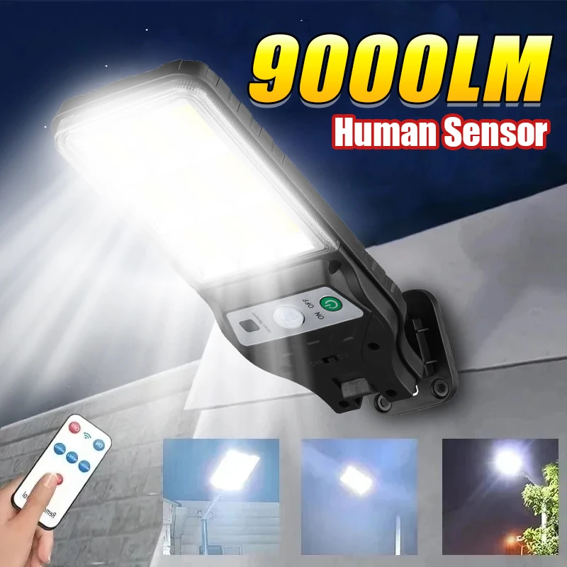 

90COB Solar Lights Outdoor With 3 Mode Waterproof Motion Sensor Security Lighting LED Wall Street Lamp for Garden Patio Path
