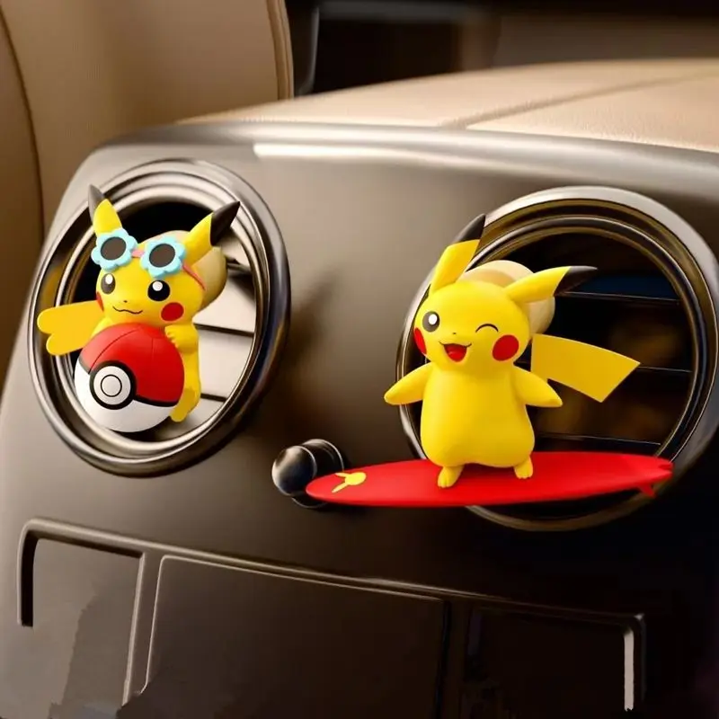 

New Pokemon Genuine Car Aromatherapy Decoration Air Conditioning Outlet Perfume Long-lasting Animation Peripheral Toy Gift