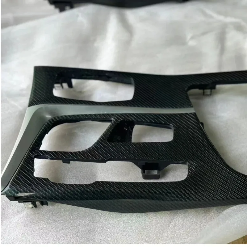 BMW5 시리즈 G30 G38 2018-2023 530i 530Li 540i M550i 실내 몰딩용 센터 콘솔 리얼 카본 파이버 교체품