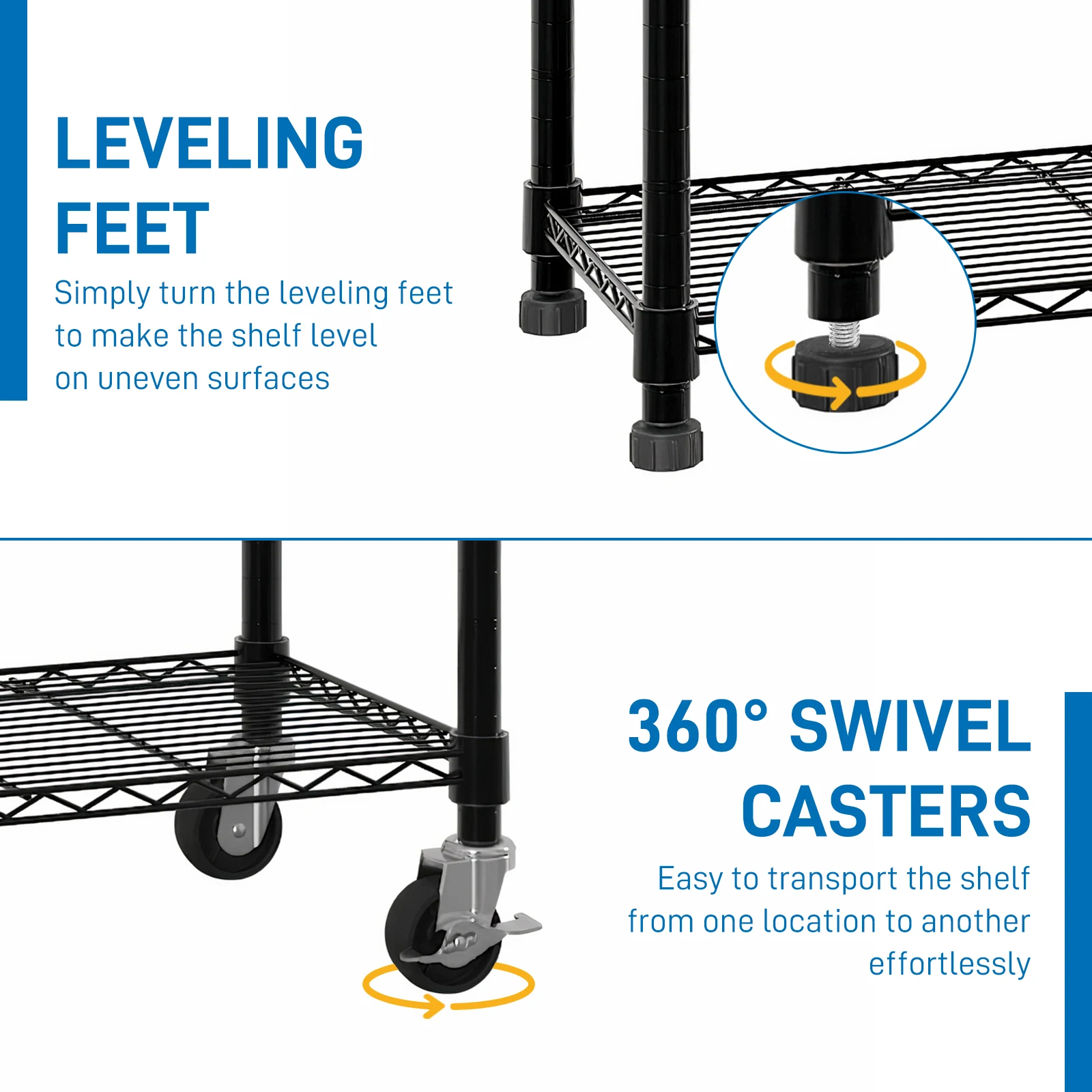 6‑Tier Storage Shelves Black M - đánh giá và giá Kitchen Appliances Warehouse