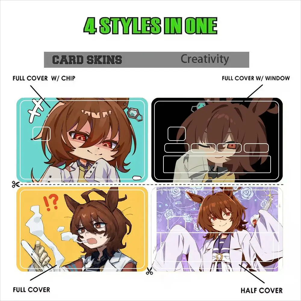 Agnes Tachyon Uma Musume Pretty Derby UMA Sticker Film Tape Skin for Credit Card Debit Card Cartoon