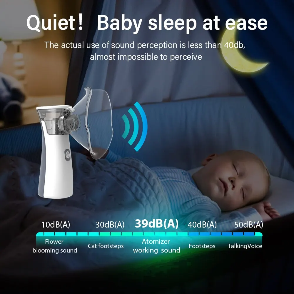 Silent Mesh Handheld Nebulizer Asthma Inhaler Atomizer Mini Portable Nebulizer Humidifier Children Health Care