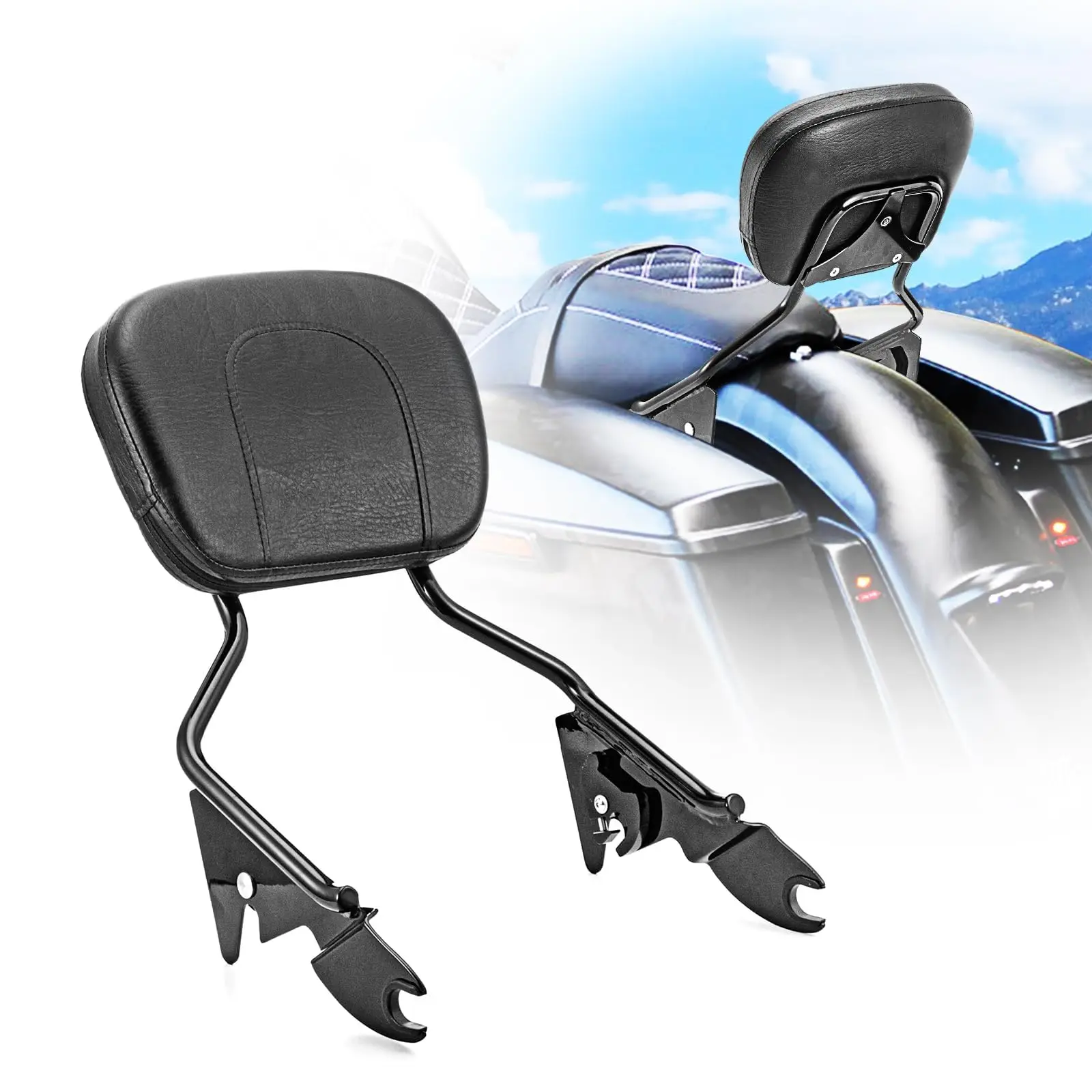 

Detachables Passenger Backrest Sissy Bar For Harley Touring 2009-Later Road King Special CVO Road Glide Street Glide ST