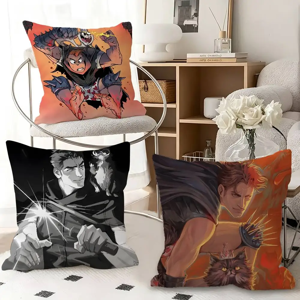 1pc For D-Dungeon Crawler Carl Pillow Case Fashion Square Pillowcase Bedroom Sofa Room Ins Decoration Leisure
