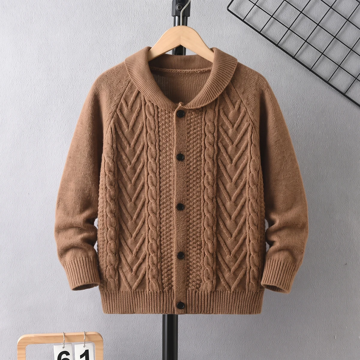 Boys' long sleeve sweater sweater Fried Dough Twists coat college style suitable for daily leisure autumn and winter