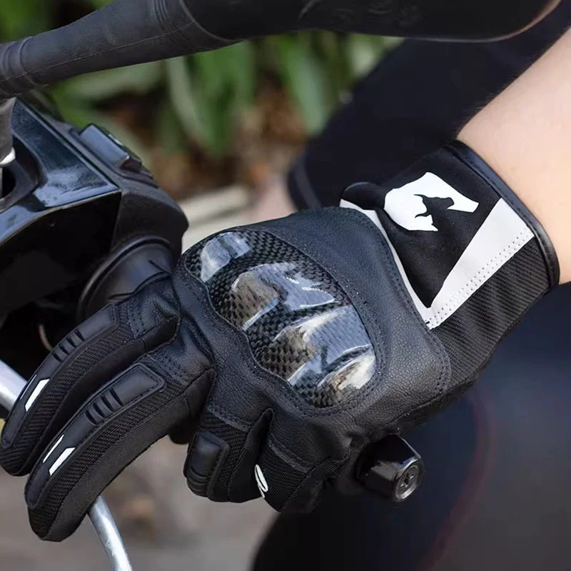 

Мужские и женские зимние мотоциклетные перчатки из искусственной кожи с карбоновым волокном, водонепроницаемые, ветрозащитные, морозостойкие, с сенсорным экраном, для езды на мотоцикле