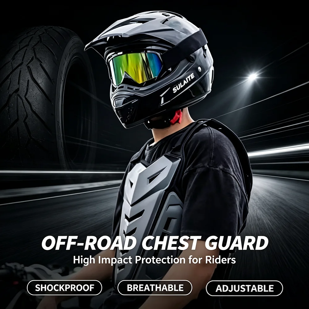SULAITE Motocross Body Armor Motorcycle Jacket Accessories Moto Vest Back Chest Protector Offroad Dirtbike Protective item Women